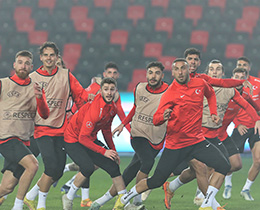 A Millîler, Çekya maçının provasını Gaziantep Stadyumunda yaptı
