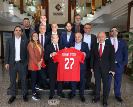 TFF Başkanı Mehmet Büyükekşi ve Yönetim Kurulundan HKÜye ziyaret