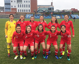 Womens U16s lost against Denmark: 2-1